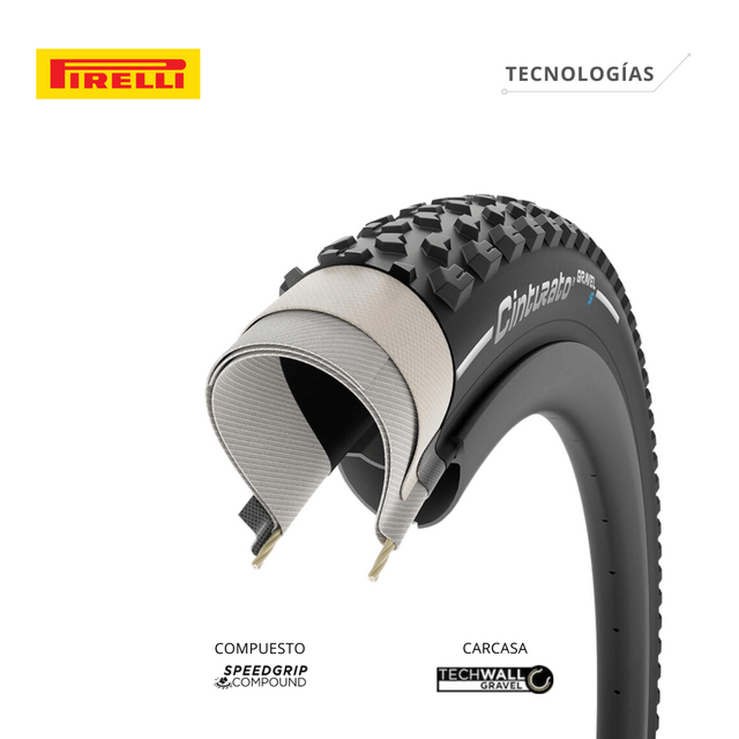 Llanta Pirelli Cinturato Gravel S TLR - Velo Store Mx