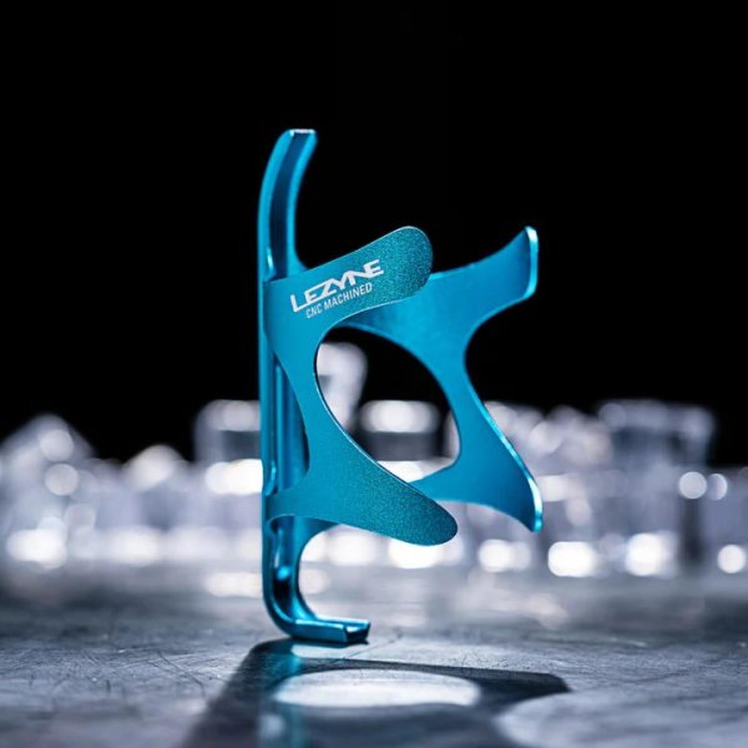 Porta Ánfora Lezyne CNC AL de Aluminio Negro, Azul y Rojo-thumbmail-6