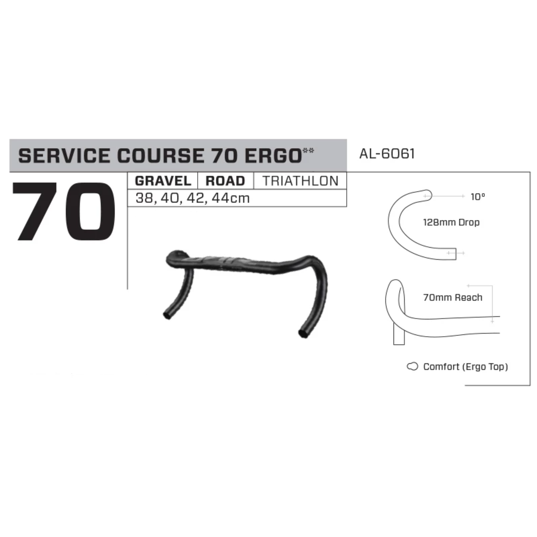 Manubrio Zipp Service Course 70 Ergo 42cm para Ruta o Gravel by SRAM-thumbmail-7