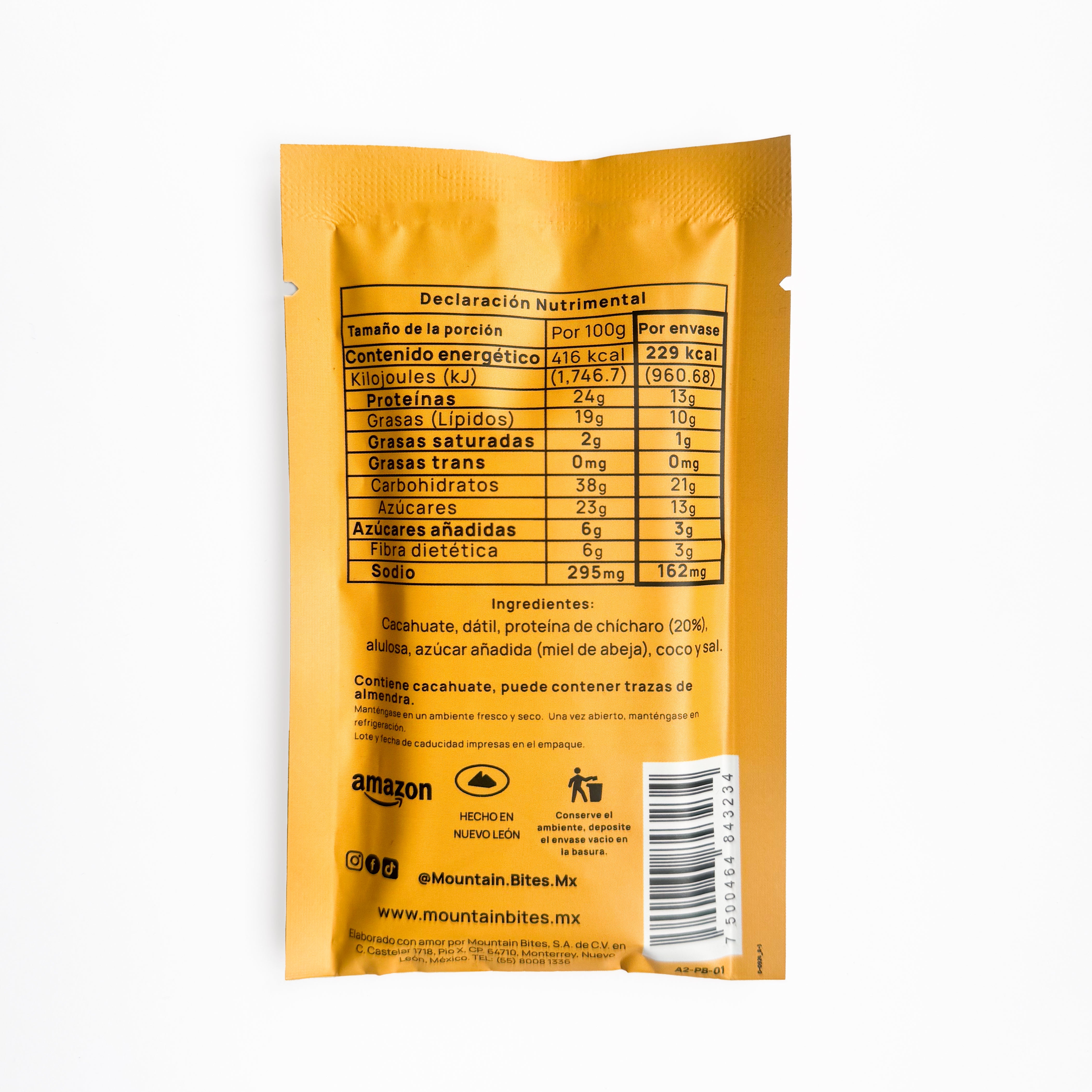 Barritas Energéticas Mountain Bites sabor Peanut Butter Bomb (Caja de 10 pz)-thumbmail-3