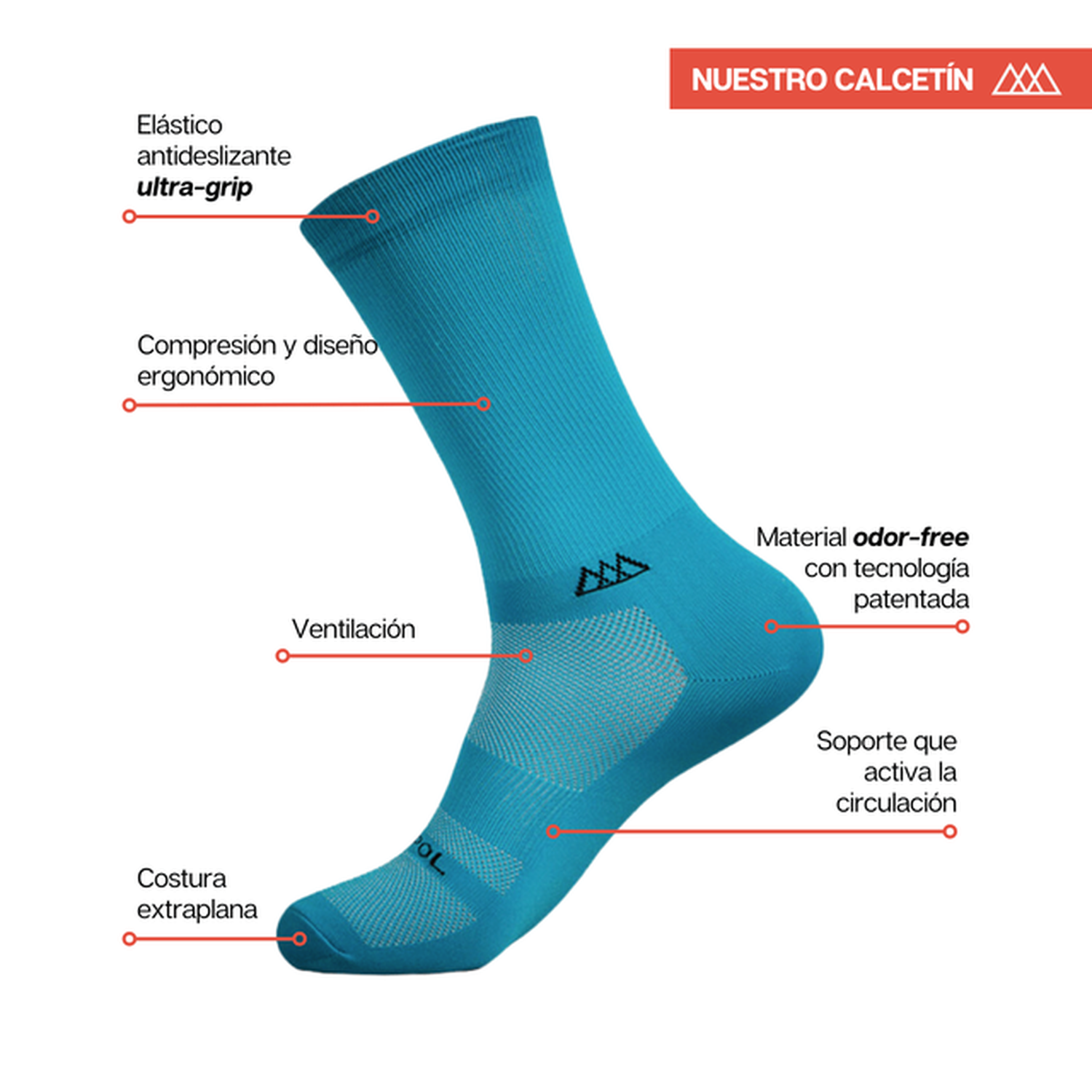 Calcetas deportivas Huizapol Pro Unisex-thumbmail-12