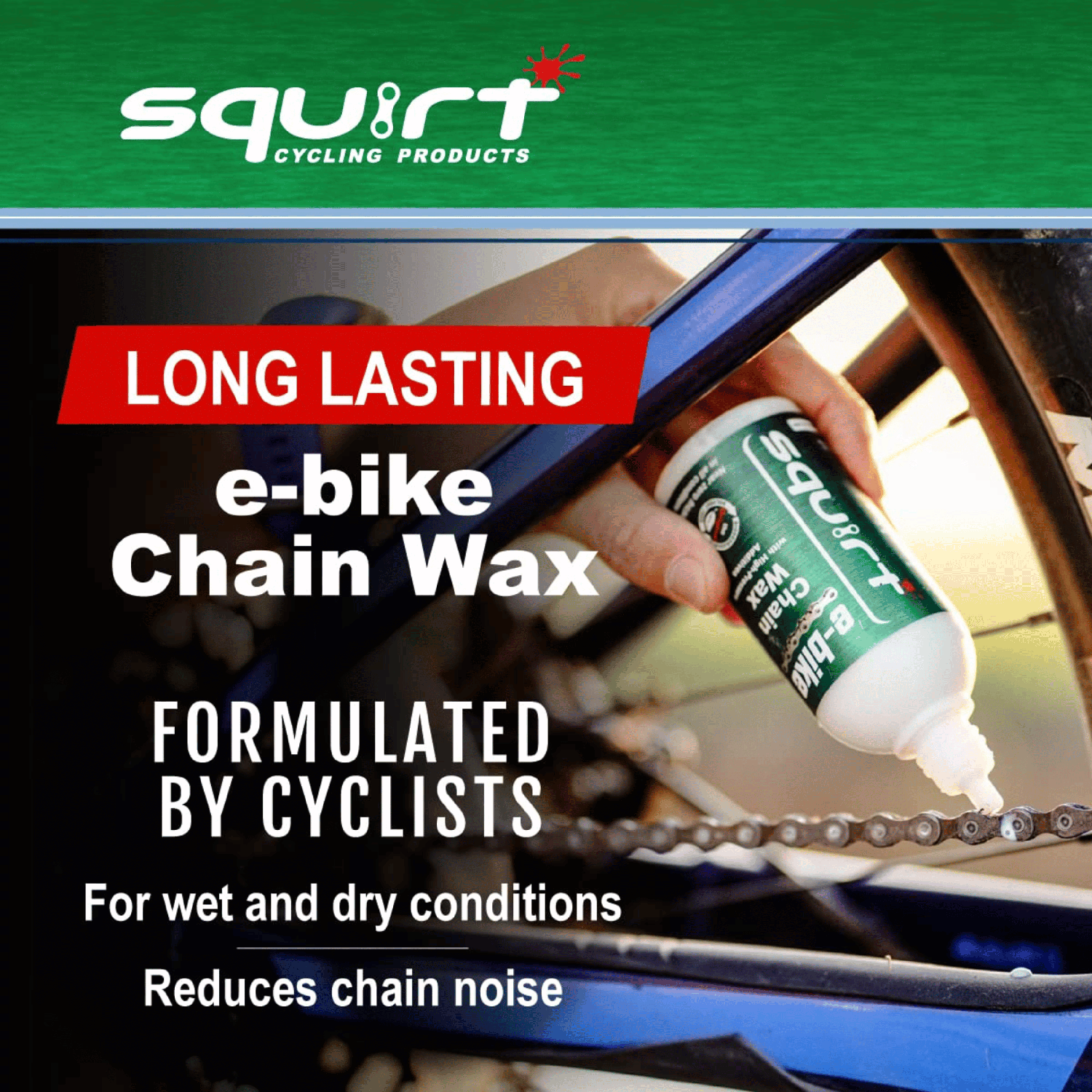 Lubricante para Cadena de Biclcieta Squirt E-Bike (120 ml)